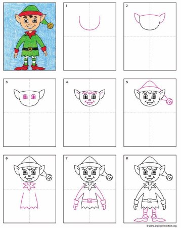 Поэтапное рисование гнома в средней группе