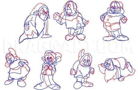 Гном рисунок поэтапно