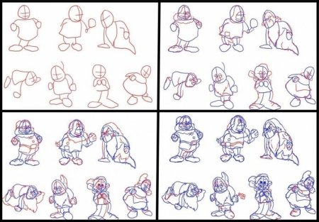 Поэтапное рисование гнома