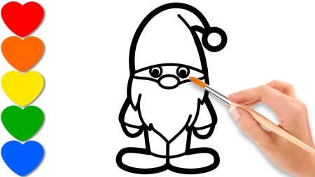 Легкий рисунок гнома