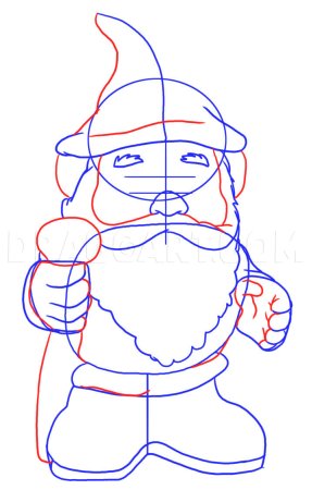 Поэтапное рисование гнома