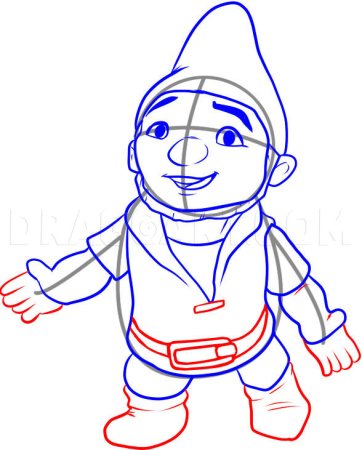 Гномик раскраска для малышей легкий