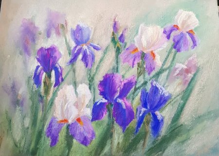 Рисование деревьев пастелью