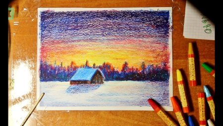 Масляная пастель техника масляная пастель техника