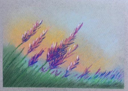 Рисование мелками на бумаге