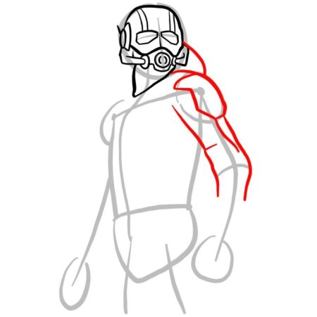 Нарисовать человека муравья поэтапно