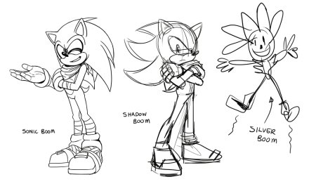 Раскраска Соник бум вся команда + Шедоу