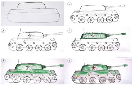 Рисунок танка т 34 поэтапно (54 фото)