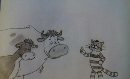 Простоквашино рисунок легкий