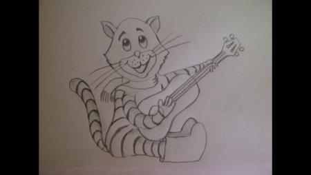 Кот Матроскин карандашом