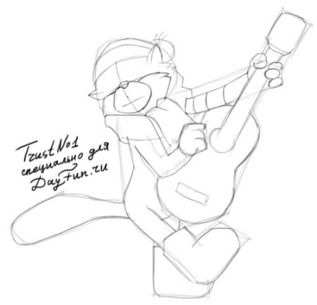 Матроскин рисунок карандашом