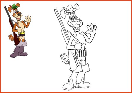 Раскраска пес шарик из Простоквашино