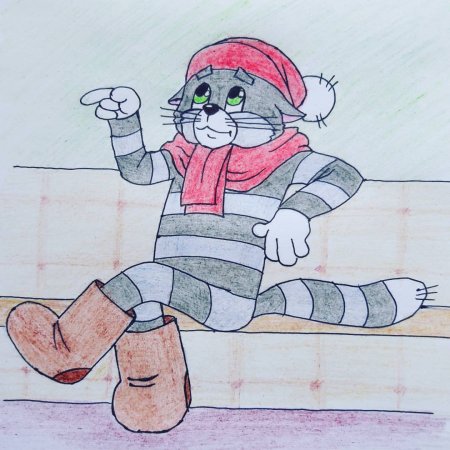 Кот Матроскин нарисовать