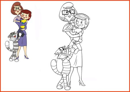 Раскраска Простоквашино Вера Павловна