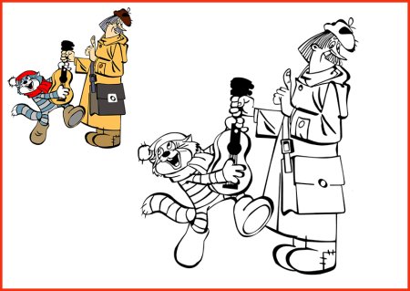 Кот Матроскин раскраска