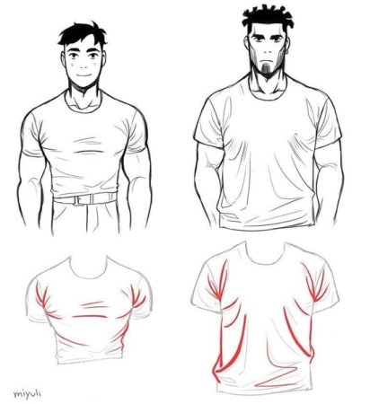 Макет футболки с размерами