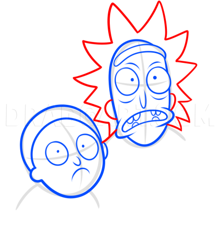 Рик и Морти рисовка