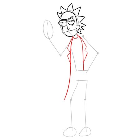Поэтапное рисование Рика