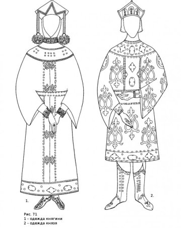 Русский народный костюм рисунок