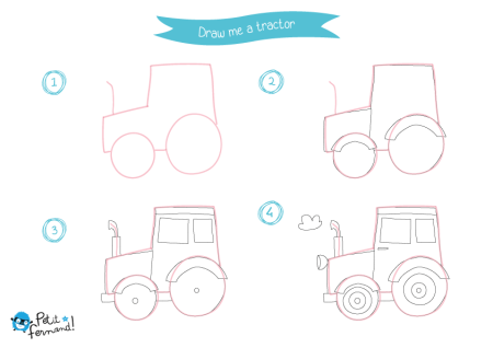 Трактор для рисования для детей