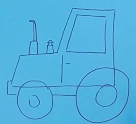 Трактор для рисования для детей