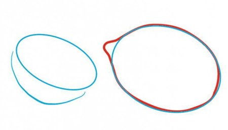 Лимон рисунок карандашом