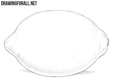 Лимон карандашом для детей