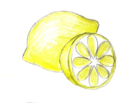 Как нарисовать лимон карандашом поэтапно для начинающих детей