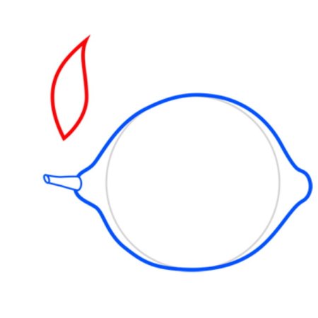 Лимон рисунок карандашом