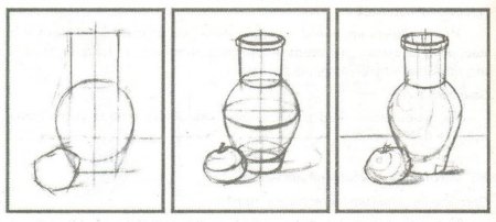 Этапы рисования натюрморта с натуры