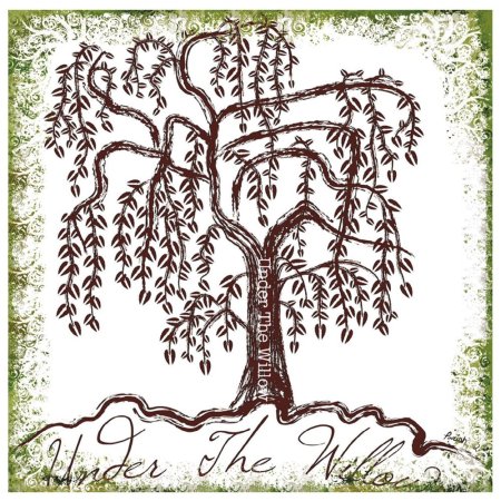 Раскраска дерево Ива