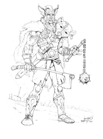 Викинг рисунок карандашом для срисовки