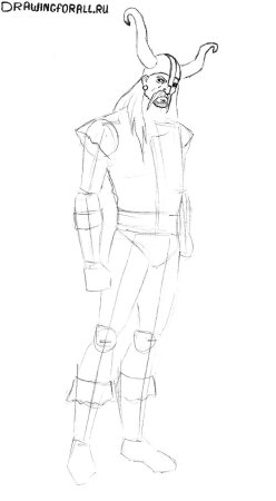 Викинг рисунок поэтапно