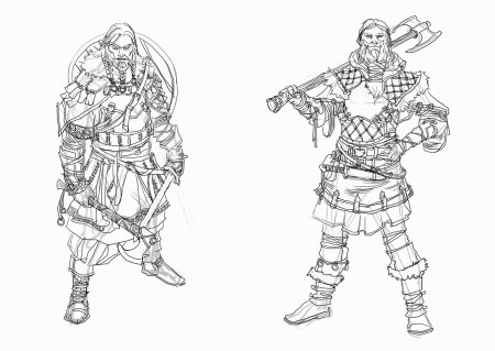 Викинговские рисунки поэтапно