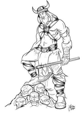 Рисунки викингов для срисовки