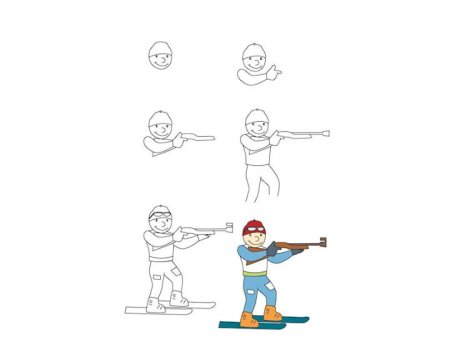 Поэтапное рисование спорт