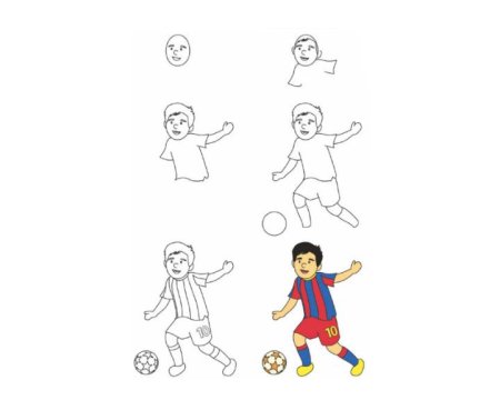 Человек в движении пошагово