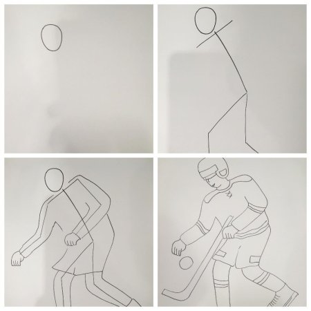 Поэтапное рисование спорт