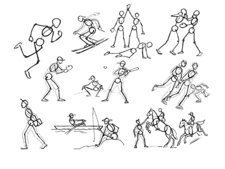 Пропорции фигуры человека в движении