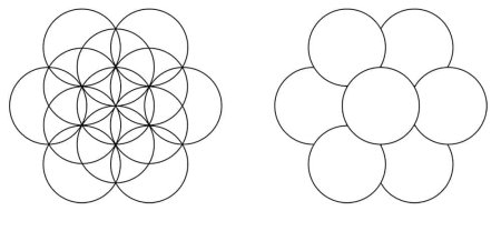 Цветок циркулем