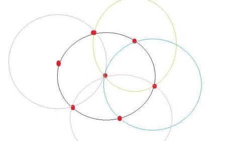 Цветок при помощи циркуля