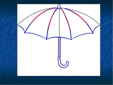 Зонтик рисунок для детей поэтапно (44 фото)