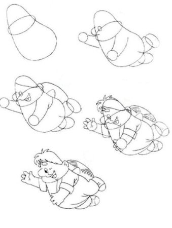 Как нарисовать Карлсона