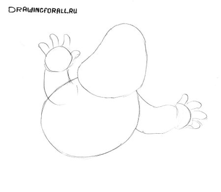 Малыш и Карлсон карандашом