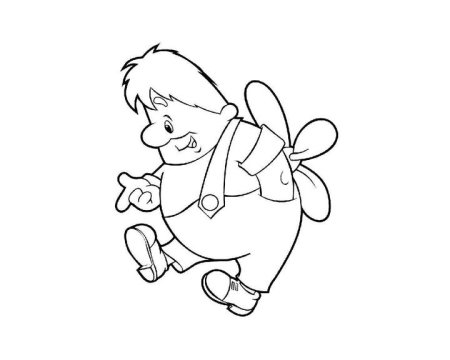 Поэтапное рисование Карлсона для детей