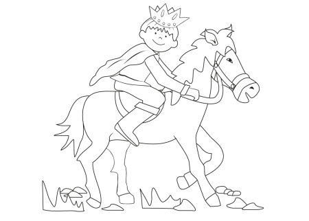Иван Царевич на коне раскраска