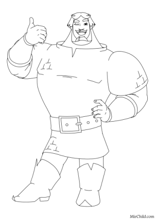 Рисование богатыря поэтапно