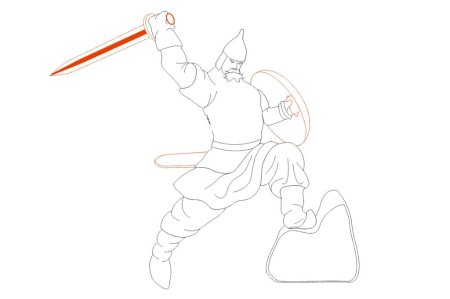 Рисуем богатыря пошагово