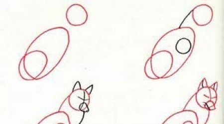 Схема рисования лисички для детей