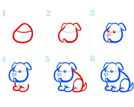 Бульдог рисунок пошагово